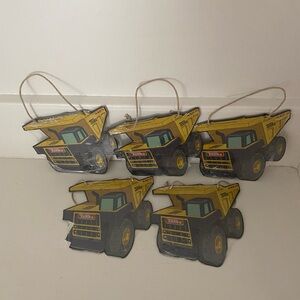 5 Tonka truck ornaments